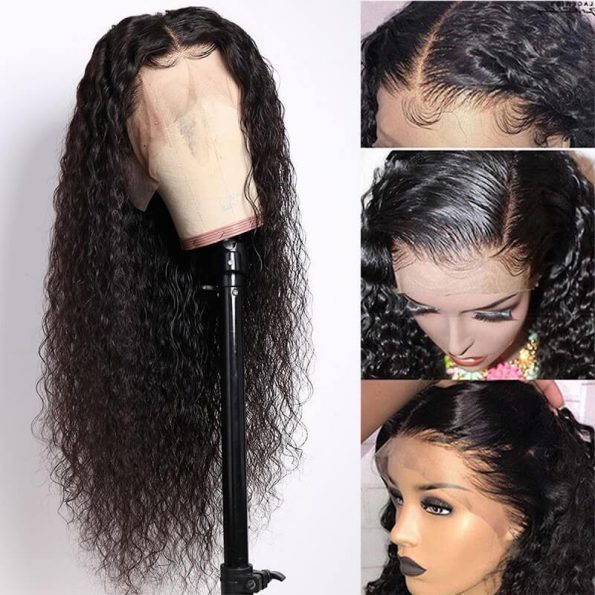 Real Human Hair Natural Wave Frontal Wigs With Baby Hair