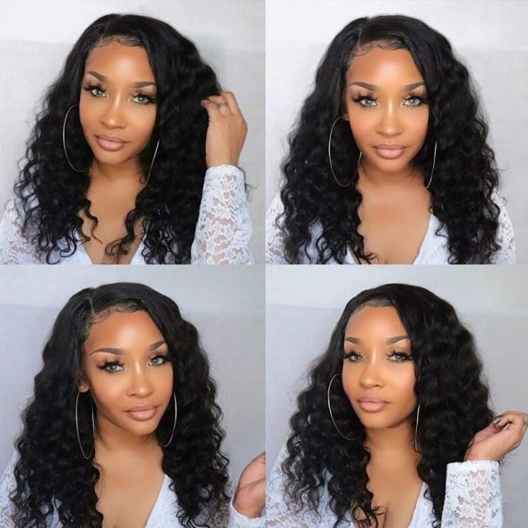 360 Lace Frontal Wig Human Hair Loose Deep Wave Lace Front Wig