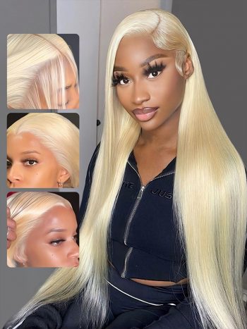 613 Blonde Wig Straight Hair 13x4 13x6 Undetectable Lace Front Wig