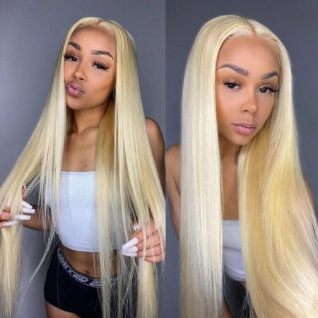613 Blonde Wig Straight Hair 13x4 13x6 Undetectable Lace Front Wig