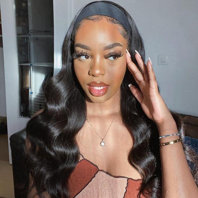 body wave easy to wear wig with headband