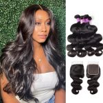 Brazilian Body Wave 4 Bundles With Lace Closure Mscoco Hair