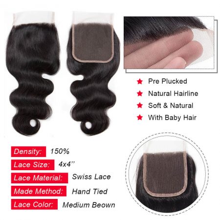 body wave lace closure