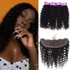Brazilian Deep Wave Weave Hair 4 Bundles Best Virgin Human Hair With Lace Frontal