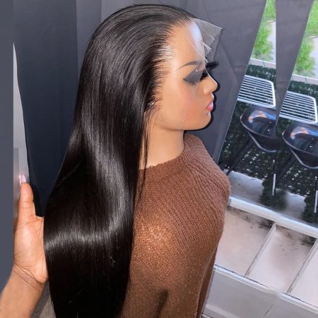 hd lace wig straight silky hair