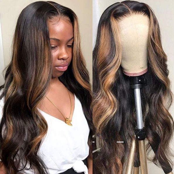 Highlight Wigs Ombre Wigs Body Wave Lace Front Wigs