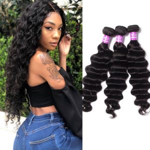 Loose Deep Wave 3 Bundles Virgin Human Hair