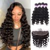 Loose Deep Wave hair 4 Bundles With Lace Frontal