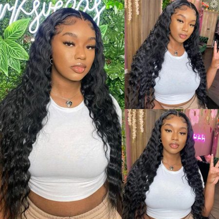 Loose Deep 13×6 HD Lace Front Wig Glueless Human Hair Pre Plucked & Bleached 220% Density