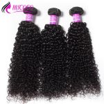 3 Bundles Peruvian Curly Weave Bundles Thick Virgin Human Hair Extensions