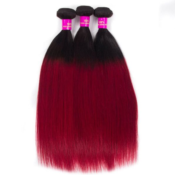 ombre_color_hair_1b_burgundy_straight_remy_human_hair