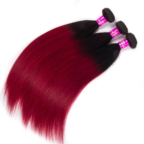 ombre_color_hair_1b_burgundy_straight_remy_human_hair_1