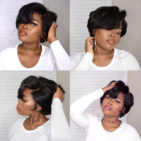 Pixie Cut Lace Front Wig 8 Inch Short Human Hair Wigs