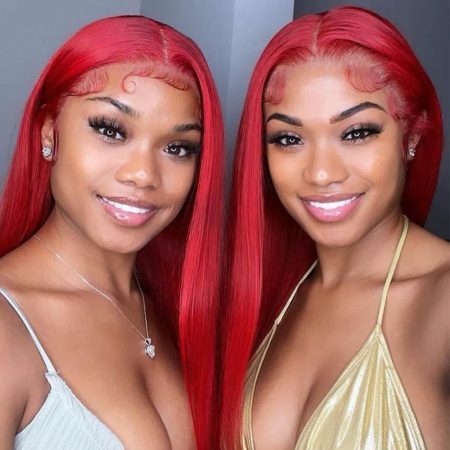 red lace wig