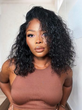 Glueless Water Wave 6x5 13x4 HD Lace Bob Wig 180% Density