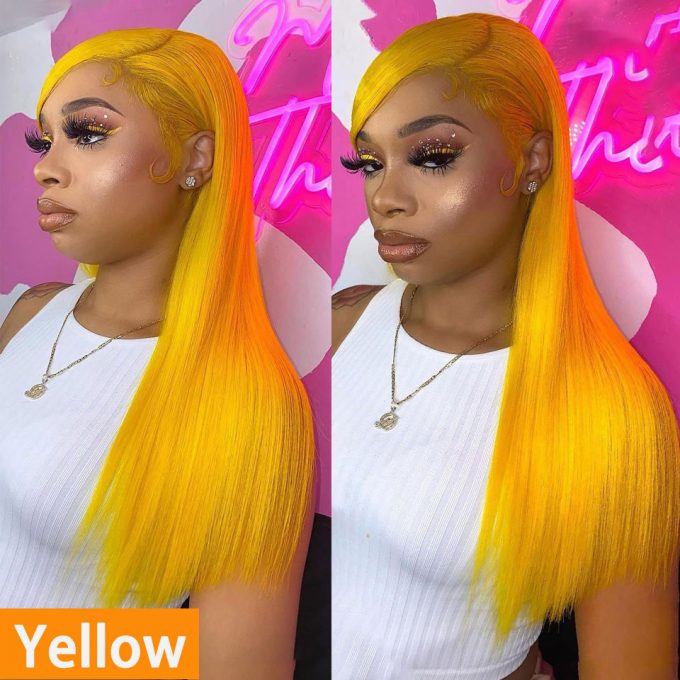 yellow wig