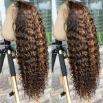 Deep Wave 13x4 Lace Wig In Highlight Mix Color