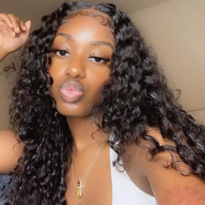 Deep Wave Glueless Wig 13x4 13x6 Lace Frontal Wig