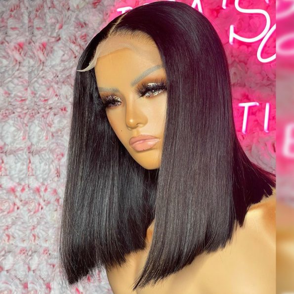 Short Wig Straight Lace Closure Wig On Sale