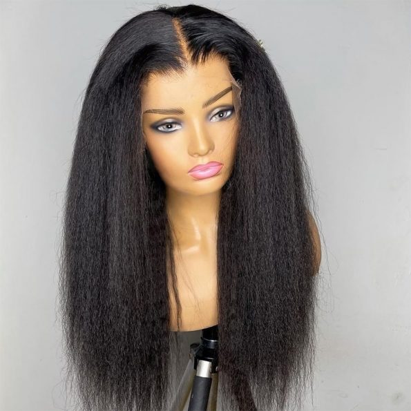 Kinky Straight HD Lace Wig 13x4 Lace Frontal Wigs