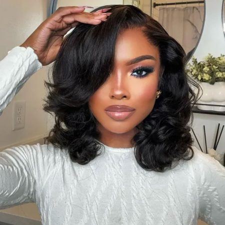 Glueless Short Loose Body Wave Wig 6x5 Pre Cut HD Lace Wig 180% Density