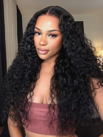 30"=$199 Pull Go Glueless Wig 6×5 13×6 Lace Water Wave Pre-everything Natural Hairline 250% Density