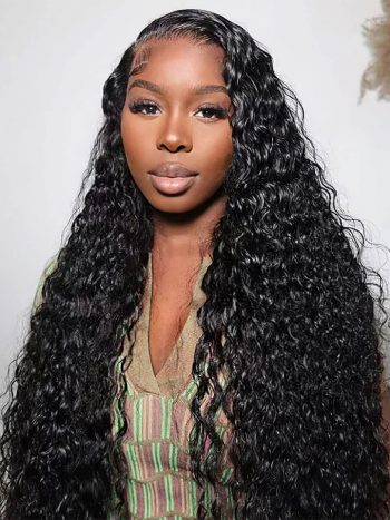 Water Wave 6x5 13x4 Lace Wig Long Inch HD Lace Human Hair Wig