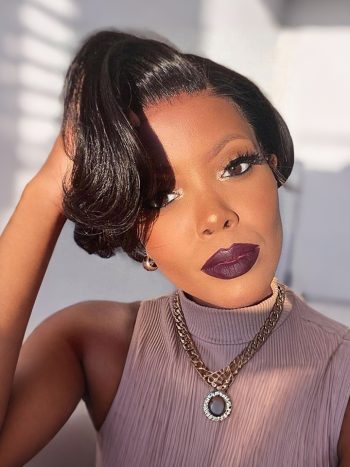 Glueless Side Part Pixie Cut 6x4 Lace Wigs Side Part Human Hair Wigs