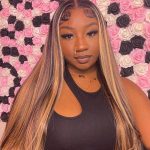 Ombre Highlight Honey Blonde Straight Wig 5×5 13×4 Undetectable Lace Wig
