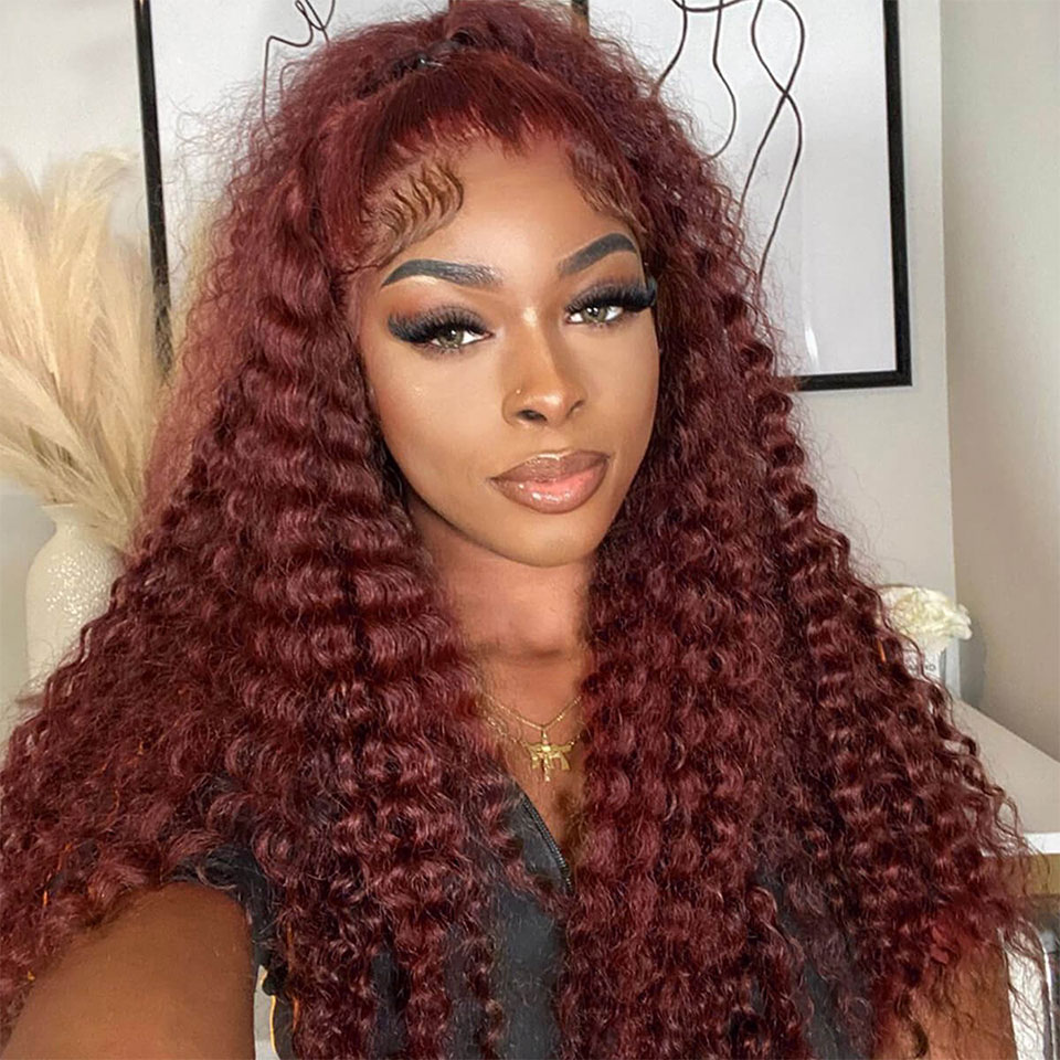 Deep Wave Reddish Brown Color Wigs For You Choose
