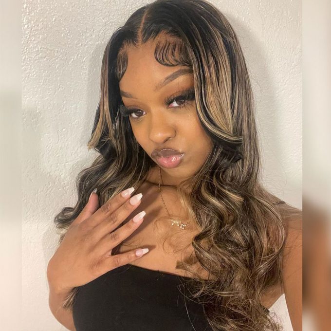 Balayage Honey Blonde Highlight HD Lace Wig