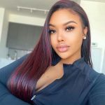 Burgundy Highlight Straight And Body Wave Wig 1B99J Colored 13×4 HD Lace Frontal Wig