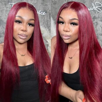 Straight Hair 6x5 13x4 HD Lace Wig 99J Color Glueless Human Hair Wig