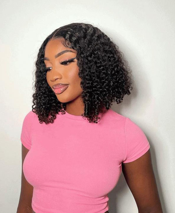 Premium Women's Short Straight Hair Front Lace Wig