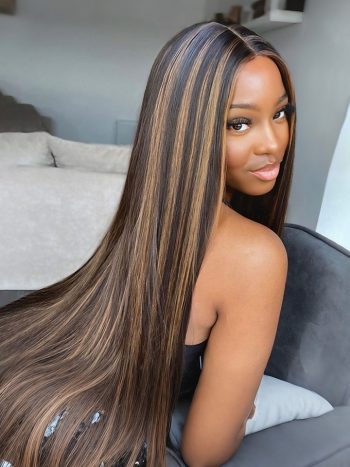 Highlight 1B/30 Wear And Go Glueless Wig Pre Cut 6x5 HD Lace Wig