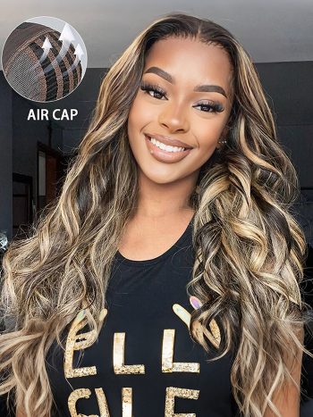 Airy Cap Balayage Highlight Wear Go Wig 6x5 Pre Cut HD Lace Glueless Wig