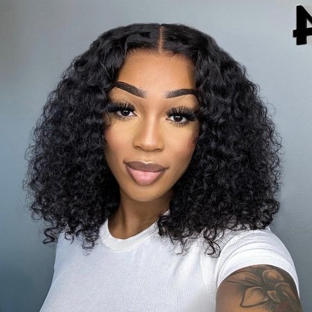 Airy Cap Wear Go Glueless Wig Curly And Water Wave Bob Wig Upgraded 9x5 Pre Cut HD Lace Wig