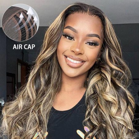 Airy Cap Balayage Highlight Wear Go Wig 6x5 Pre Cut HD Lace Glueless Wig