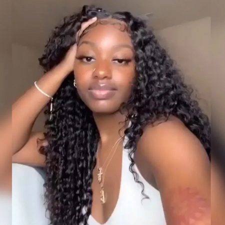 Glueless Bouncy Curls 6x5 13x4 HD Lace Wig Water Wave Wig 180% Density