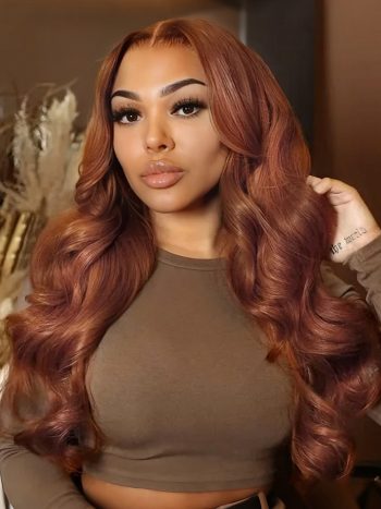 Copper Brown Color 6×5 9×6 Pre Everything HD Lace Flexi-Fit Glueless Wig