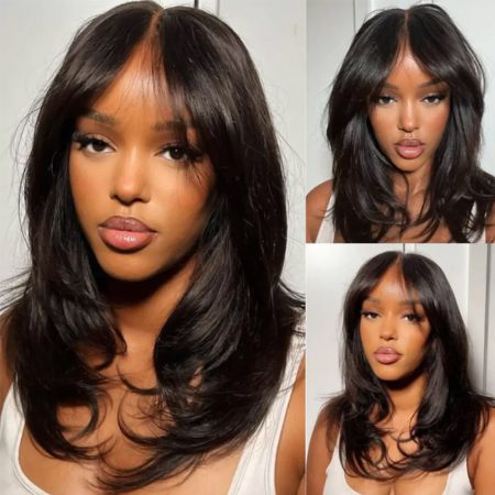 Butterfly Layered Cut Pre-Style Natural Wavy Glueless 6×5 Pre-Cut HD Lace Wig