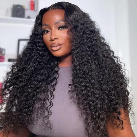 Flexi-Fit Deep Wave Glueless Wig Pre-Cut 6×5/9×6 HD Lace Wig Fit All Sizes
