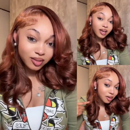 Butterfly Haircut Copper Brown Loose Wave Glueless Wigs Pre-Cut 6×5 Lace Closure Wigs