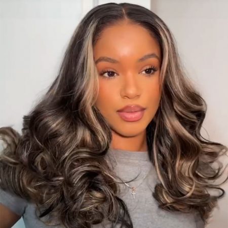 Butterfly Haircut Highlight Loose Wave Glueless Wigs Pre-Cut 6×5 Lace Closure Wigs