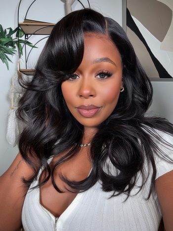 Yaki Loose Wave Pre-Layered Cut Short Wig 6×5 Lace C Side Part Human Hair Glueless Wig