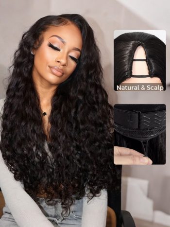 Summer Vibe Beach Curly V Part Wig Human Hair Wig 250% Density
