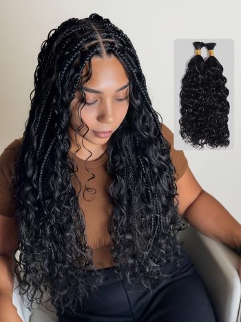 Human Braiding Hair for Boho Braids 12A Beach Curly Burmese Curly Knotless Braids 100% Virgin Hair