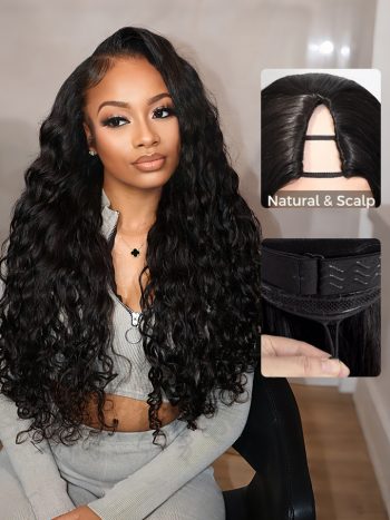 Summer Vibe Beach Curly V Part Wig Human Hair Wig 250% Density