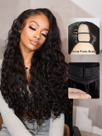 Summer Vibe Beach Curly V Part Wig Human Hair Wig 250% Density