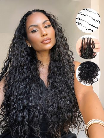 Feather Crochet Hair Miracle Knots Boho Braids Summer Beach Curly Human Hair Extensions